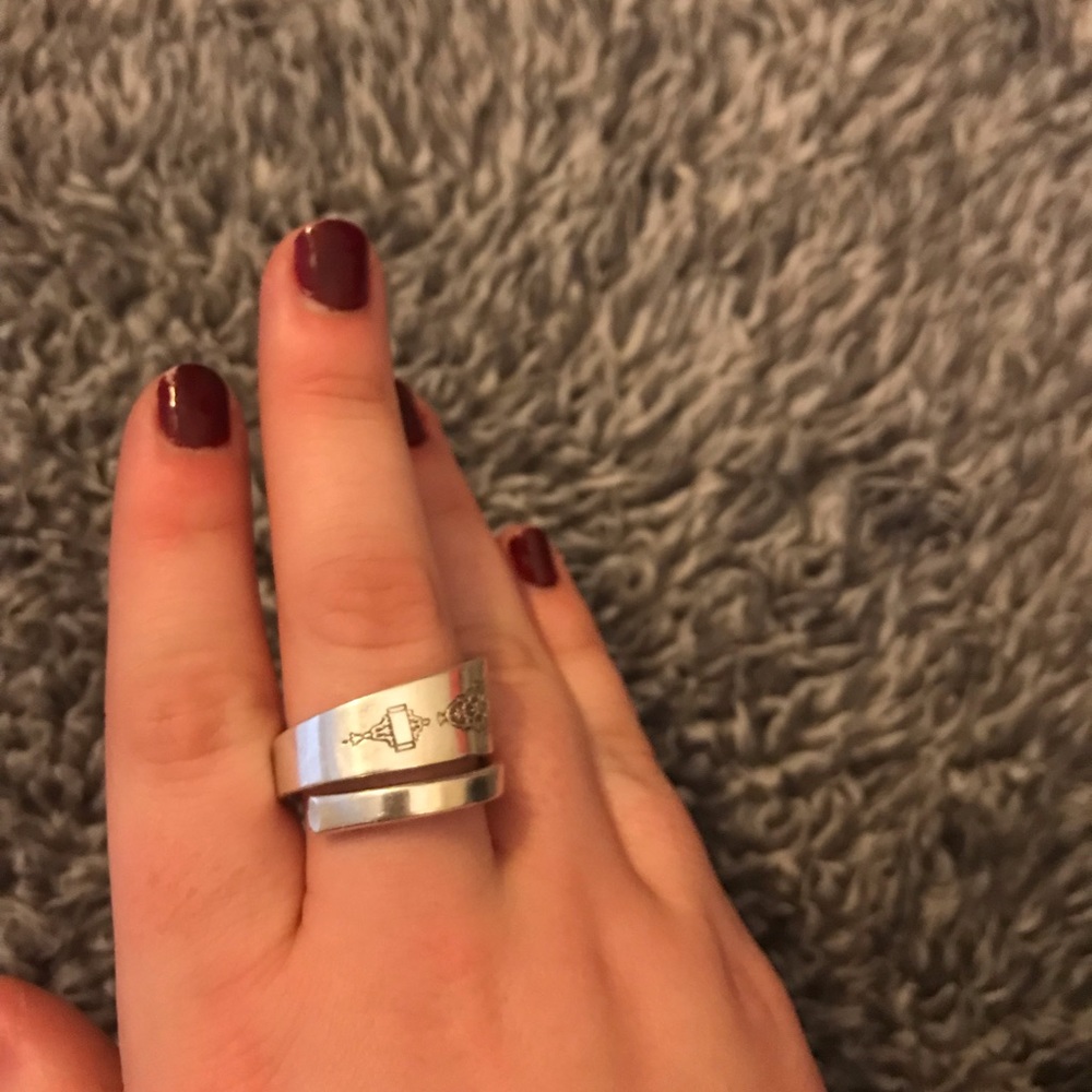 Vintage Handmade Spoon Ring Size 8 - Picture 5 of 7